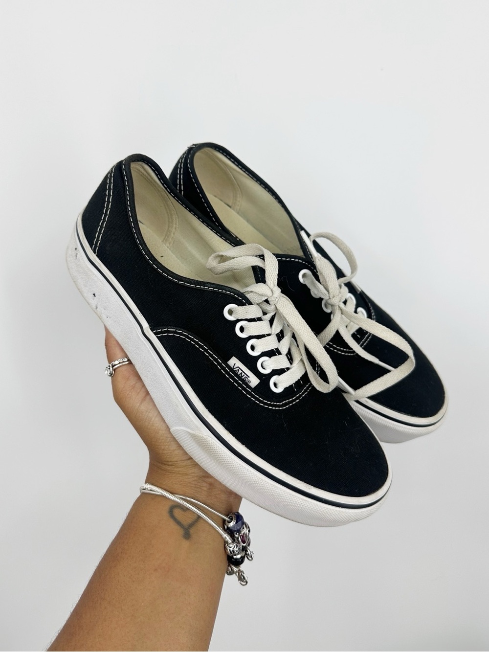 Vans Skate Black Platform Shoes Size Women's 8.5 Grunge Skater